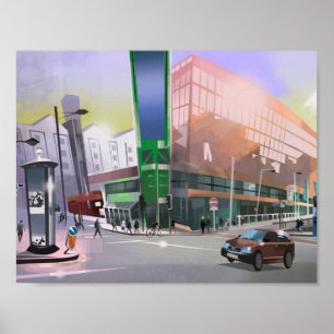 Poster imprimer art Manchester Picadilly Gare