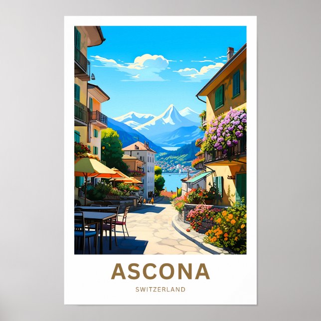 Poster Imprimer Ascona Suisse Travel (Devant)