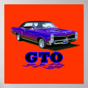 Poster Imprimer avec la conception "Pontiac GTO"