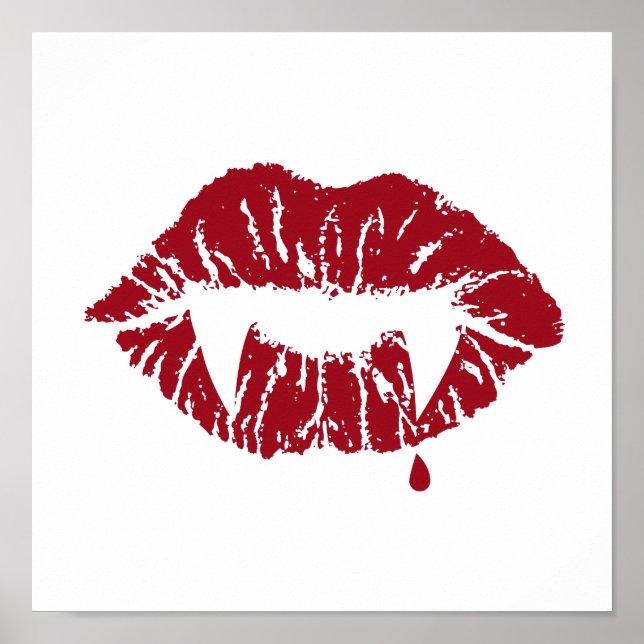 Poster Imprimer Baiser Vampire (Devant)