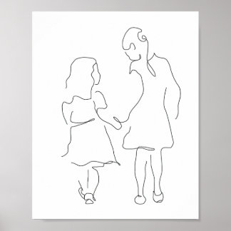 Poster Imprimer, Cadeau Soeur, Imprimé Familial, Filles