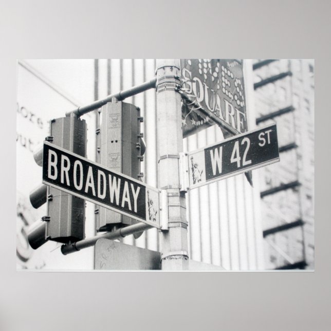 Poster Imprimer Carré Broadway Times (Devant)