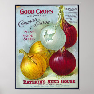 POSTER IMPRIMER CATALOGUE DE GRAINES VINTAGES