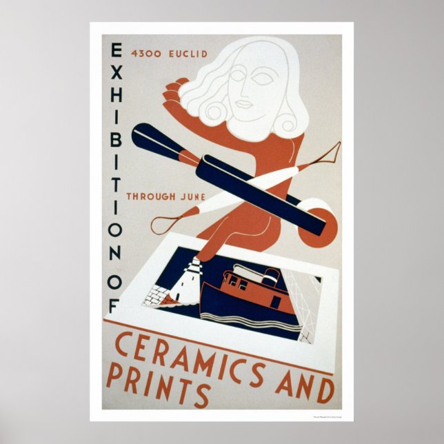 Poster Imprimer & Céramique Expo 1938 WPA (Devant)