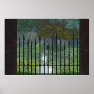 Poster Imprimer dans l'ancienne forêt