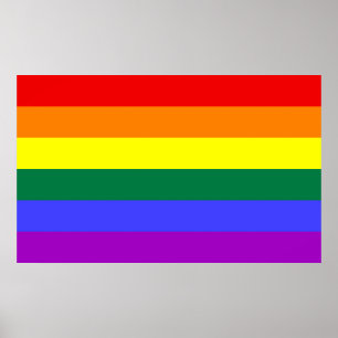 Poster Imprimer drapeau arc-en-ciel