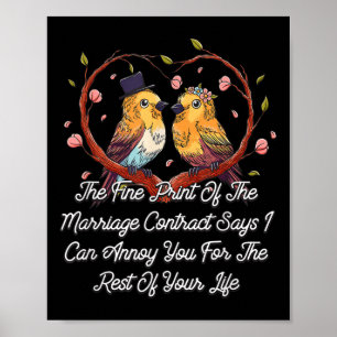 Poster Imprimer Du Contrat De Mariage Mariage Drôle