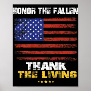 Poster (IMPRIMER EN ARRIÈRE) Honneur Les Fallen Merci Le 