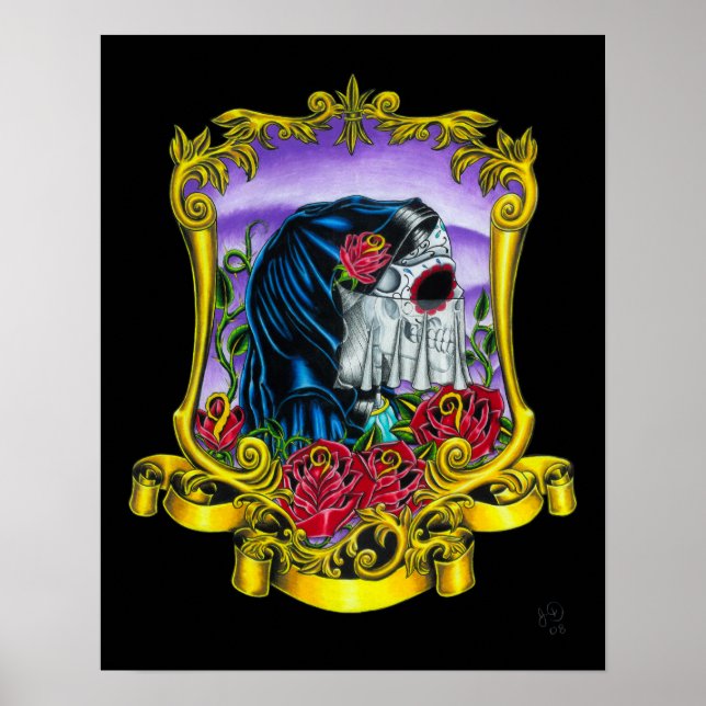 Poster Imprimer Épouse de squelette (Devant)
