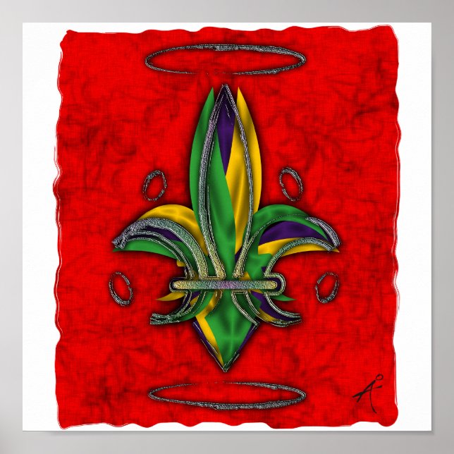 Poster Imprimer Fleur de Lis (Devant)