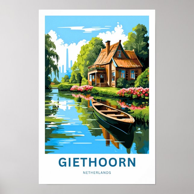 Poster Imprimer Giethoorn Pays-Bas Travel (Devant)