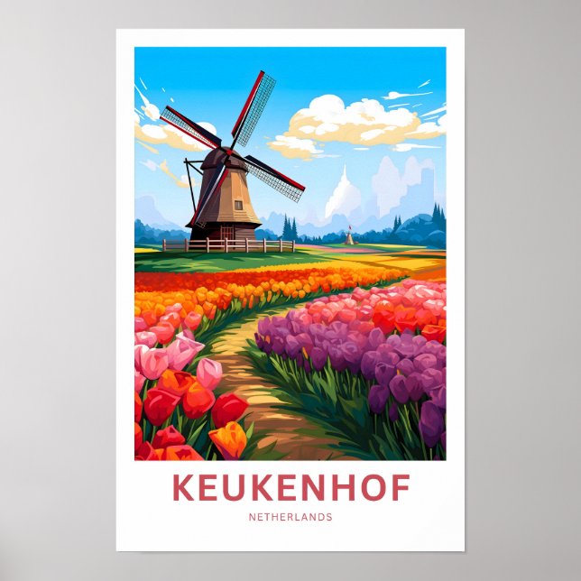 Poster Imprimer Keukenhof Pays-Bas Travel (Devant)