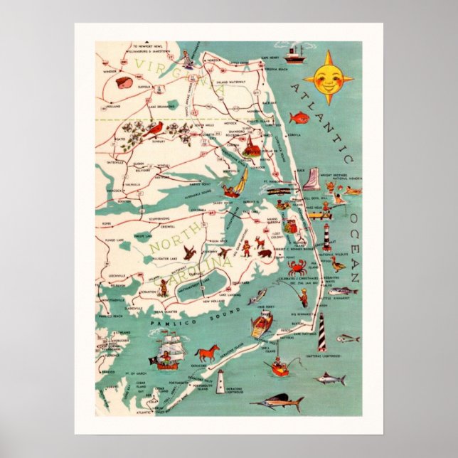 Poster Imprimer la carte des banques extérieures (Devant)