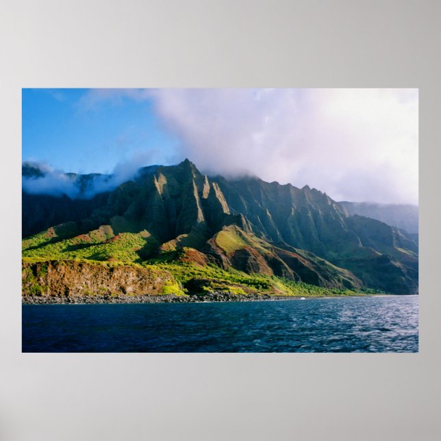 Poster Imprimer la côte de Kalalau (Devant)