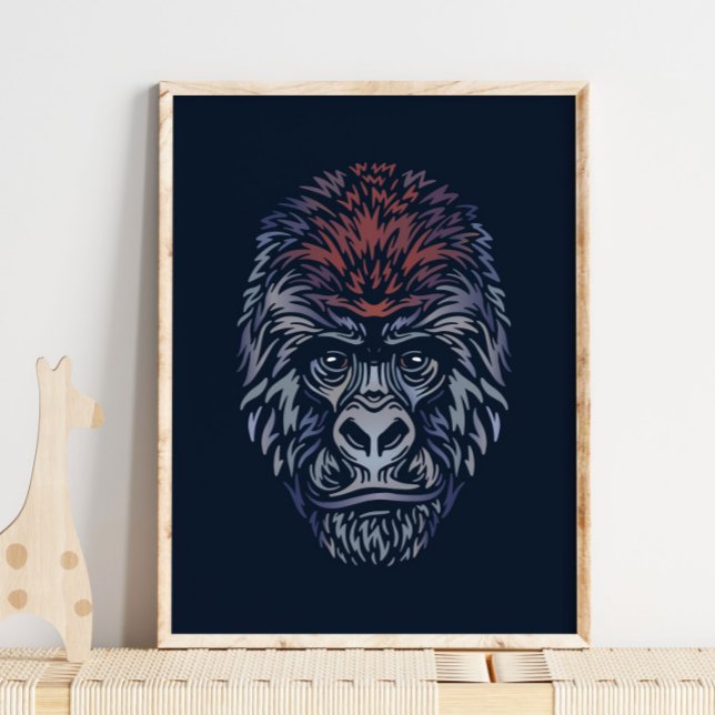 Poster Imprimer la faune des gorilles de montagne | Impre (Créateur téléchargé)