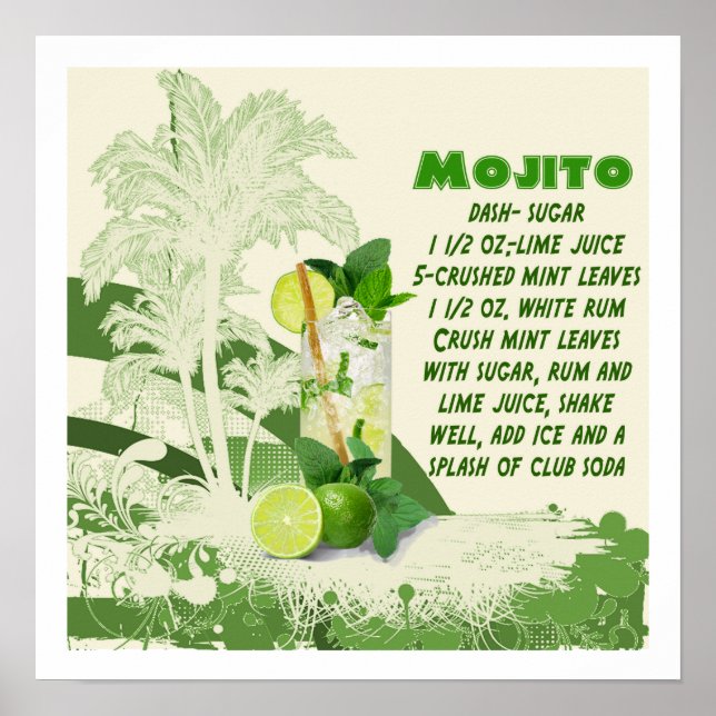 Poster Imprimer la recette Mojito (Devant)