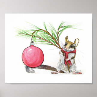 Poster Imprimer la souris de Noël