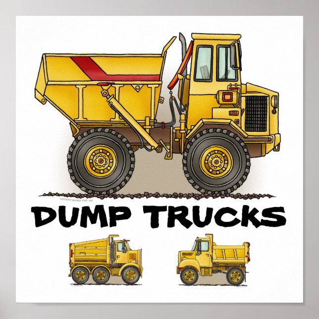 Poster Imprimer l'affiche de camion de vidange (Devant)