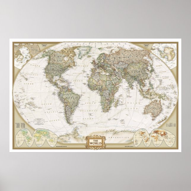 Poster Imprimer l'affiche de la carte du monde antique (Devant)