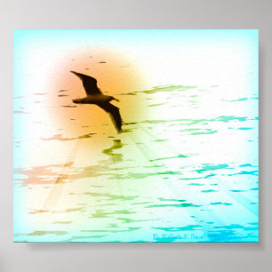 Poster Imprimer l'affiche de la mouette du printemps