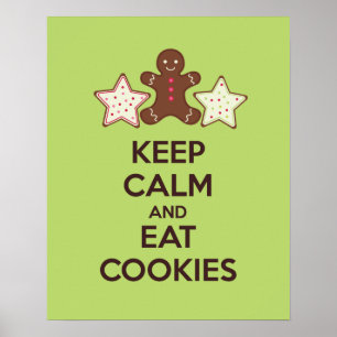 Poster Imprimer l'affiche des cookies pour garder le calm