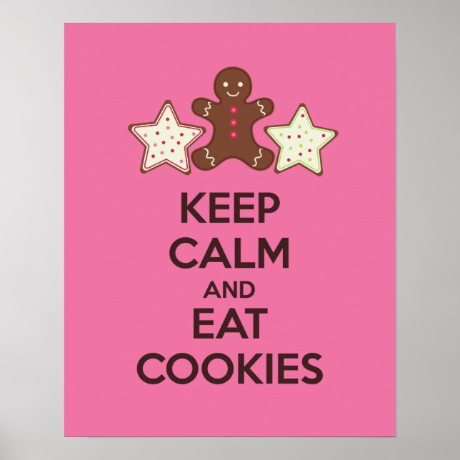 Poster Imprimer l'affiche des cookies pour garder le calm (Devant)