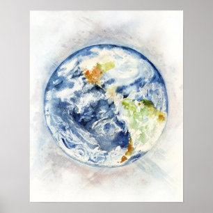 Poster Imprimer L'Affiche "Terre" Dans L'Espace
