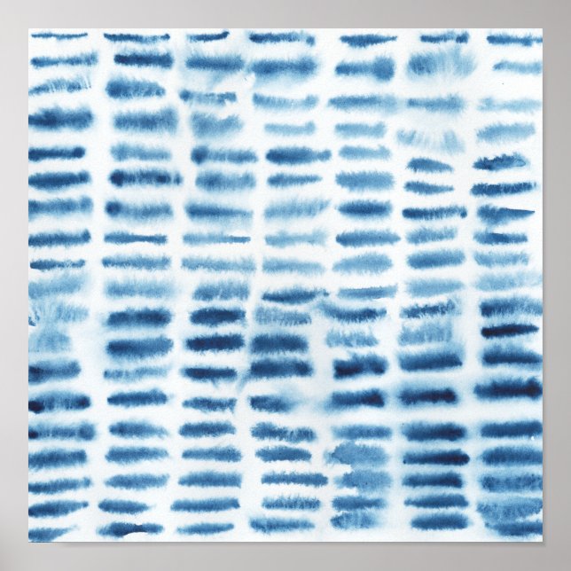 Poster Imprimer l'aquarelle Indigio (Devant)