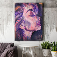 Imprimer l'art Abstrait de la femme rose