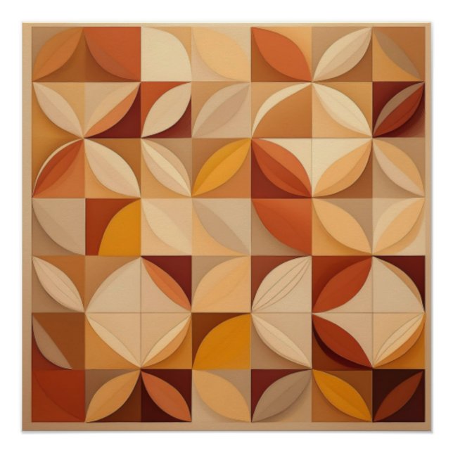 Poster Imprimer l'art Motif de surface géométrique inspir (Devant)