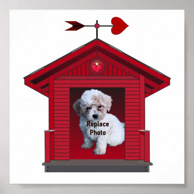 Poster Imprimer le cadre pour Chien Chien Chien Puppy Tél (Devant)