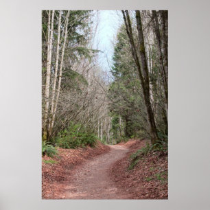 Poster Imprimer le chemin de ville rouge