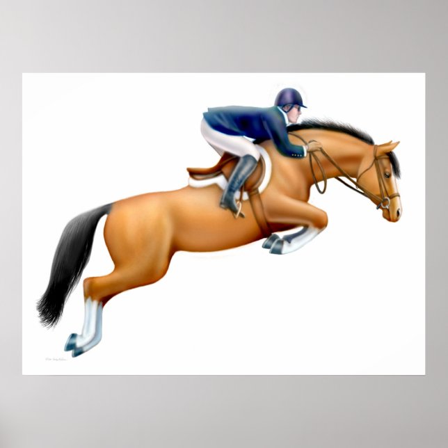 Poster Imprimer le Cheval de Montage (Devant)