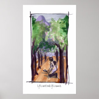 Poster Imprimer le travail de la vie