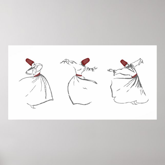 Poster Imprimer les derviches de tournage (Devant)