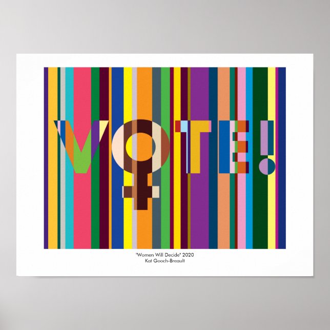 Poster Imprimer - "Les femmes décideront (VOTE !)" (Devant)