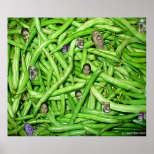 Poster Imprimer les têtes de haricot vert