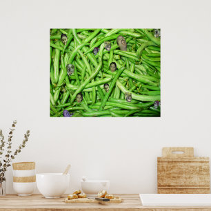 Poster Imprimer les têtes de haricot vert