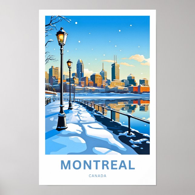 Poster Imprimer les voyages de Montréal Canada (Devant)