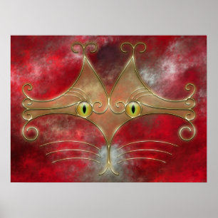 Poster Imprimer les yeux de chat
