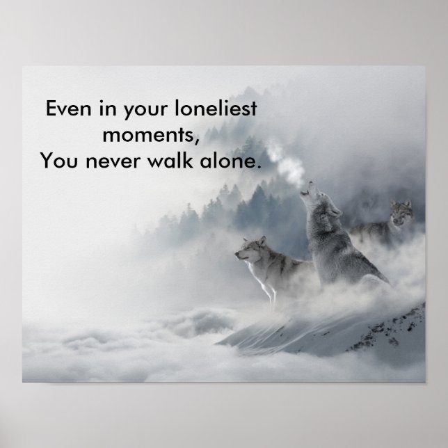 Poster Imprimer Loup de neige (Devant)