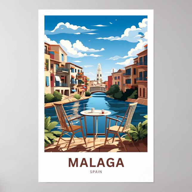 Poster Imprimer Malaga Espagne (Devant)