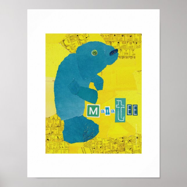 Poster Imprimer Manatee (Devant)