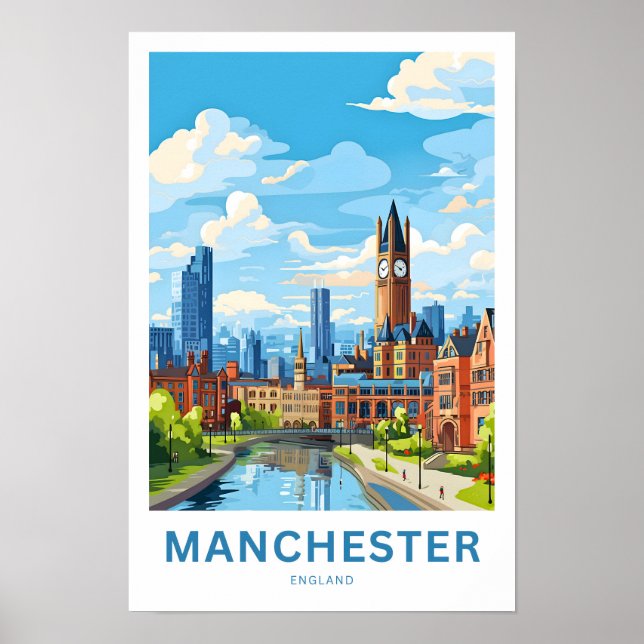 Poster Imprimer Manchester England Travel (Devant)