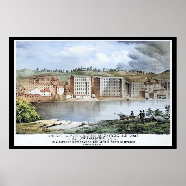 Poster Imprimer Mills Philadelphia PA de Manayunk Ripka (Devant)