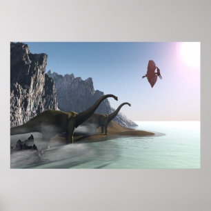 POSTER IMPRIMER MONDE PRÉHISTORIQUE