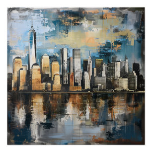 Poster Imprimer New York City Skyline Art