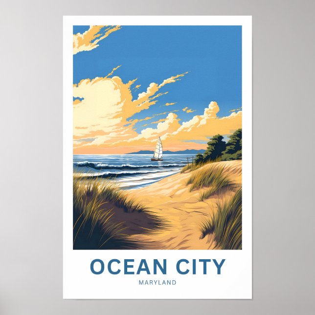 Poster Imprimer Ocean City Maryland Travel (Devant)