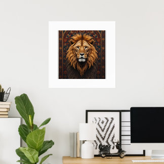 Poster Imprimer, Papier d'affiche de valeur (Matte) Lion