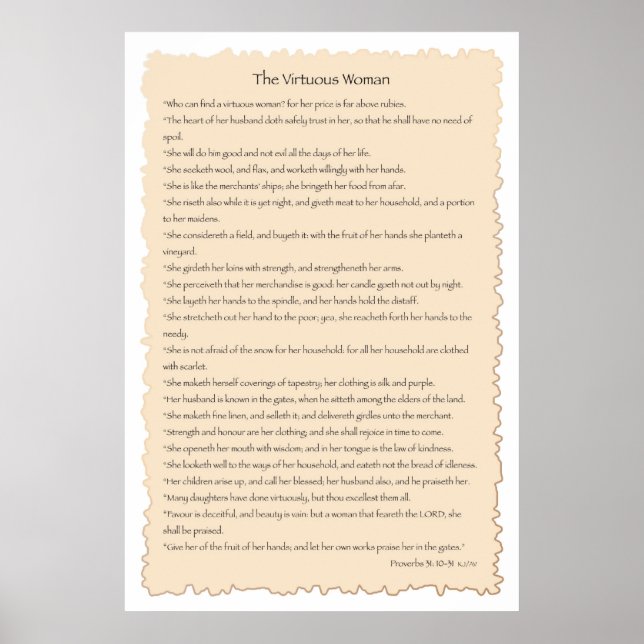 Poster Imprimer Parchemin Femme Virtuelle (Devant)